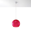 LED-Pendelleuchte BALL E27 Überhang Rund Rot SOLLUX