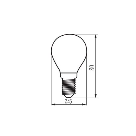 LED-Lampe E14 Edison G45 7W = 75W 1055lm 2700K Warm Clear XLED Filament Kanlux