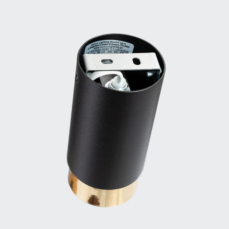 Deckenleuchte Leuchte Aufbauleuchte Tuba Spot GU10 Schwarz Gold Nero Bittersweet Shimmer SL.1410 Sollux