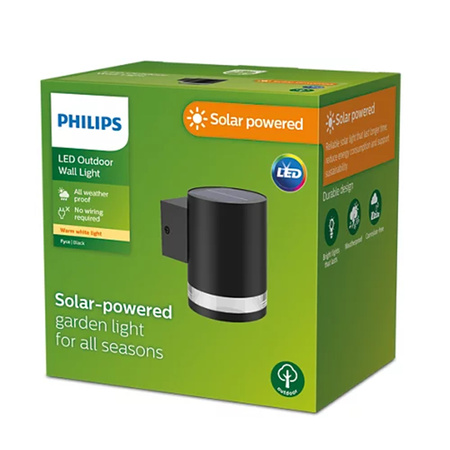 LED Solar-Fassadenleuchte FYCE 1.5W 2700K IP44 Dämmerungssensor PHILIPS