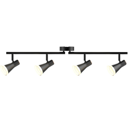 Bewegliche und verstellbare Decken- und Wandleuchte 16,8W LED BERG 4 schwarz 3000K GOLDLUX (Polux)