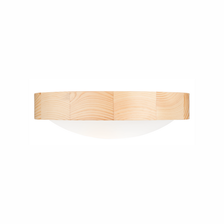 Plafond LED-Deckenleuchte ANELLO E27 Weiß Holz Rund Glasschirm LD.PD-8.1 Lamkur