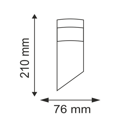 LED-Gartenwandleuchte 3,6W 6500K Kollum GOLDLUX (Polux) schräger Stahl