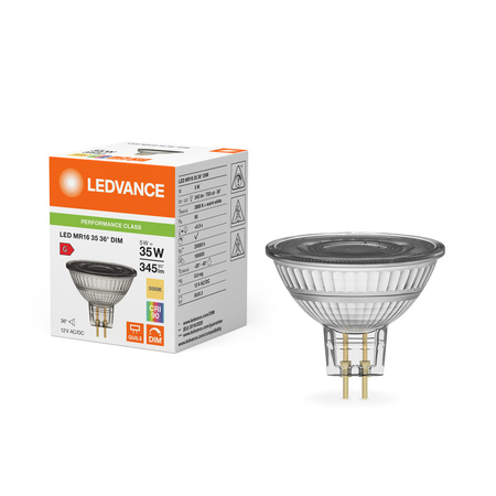 LED Lampen MR16 GU5.3 5W = 35W 345lm 3000K Warmweiß 12V FILAMENT DIMMABLE LEDVANCE