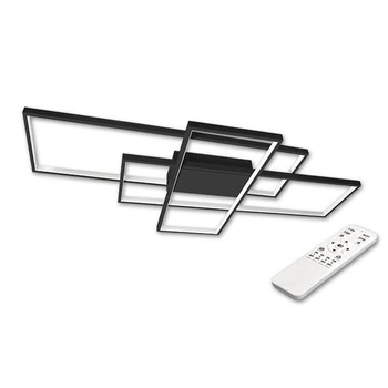 Geometrische Deckenleuchte PLAFON LED-Kronleuchter 130W 3000K-6500K schwarz + Fernbedienung