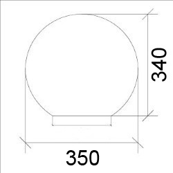 Außengartenlampe 230V E27 BULL 35cm Stein