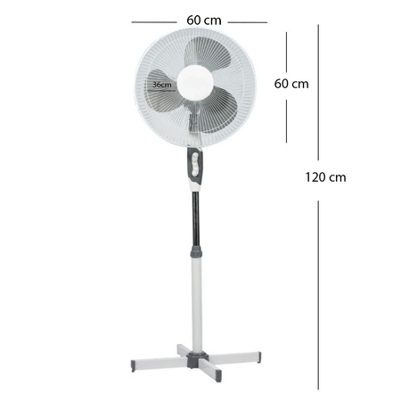 Bodenventilator Ventilator Standing Circulator 40W Weiß Leise Zimmer Fan
