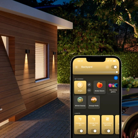 LED-Fassadenwandleuchte Resonate 8W IP44 CCT RGB PHILIPS HUE