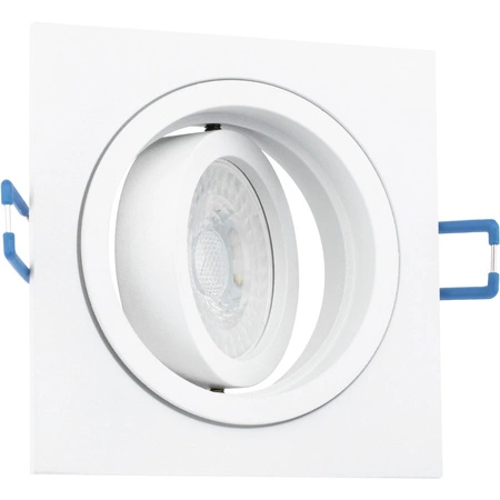 Einbaustrahler GU10, MR16 Einbauspot HALOGEN Quadrat beweglich Weiß CASSIO LUMILED