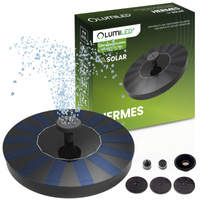 LED HERMES Solar Gartenbrunnen schwimmend mit Pumpe 180l/h LUMILED