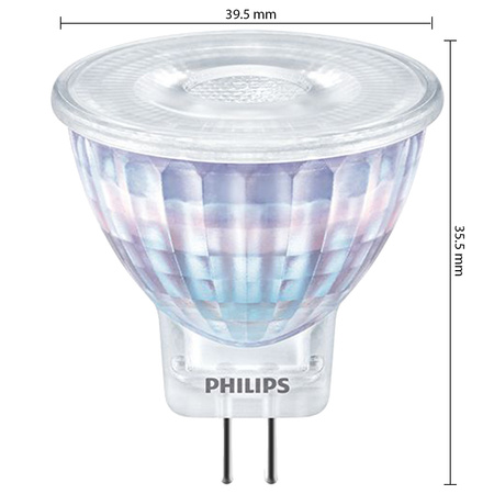 LED Leuchtmittel GU4 MR11 2,3W = 20W 200lm 2700K Warm 36° PHILIPS