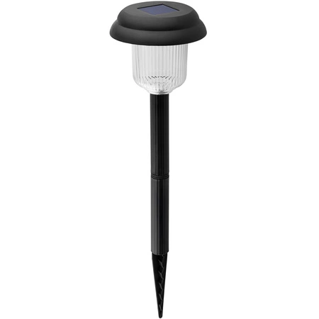 LED SOLAR Gartenlampe schwarz eingebettet 6000K kaltweiß 41cm