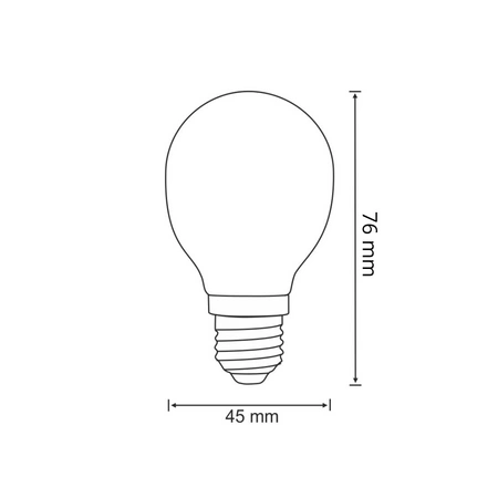 E27 G45 LED Leuchtmittel 2W = 23W 230lm 3000K Warm 280° GOLDLUX Filament (Polux)
