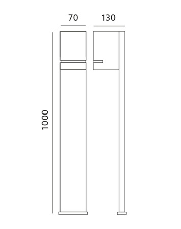 LED-Gartenleuchte QUAZAR 14 GU10 IP44 KOBI ALUMINIUM GRAY