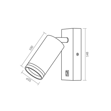 Wandleuchte Wandleuchte 1x GU10 Schwarz KENT Videx