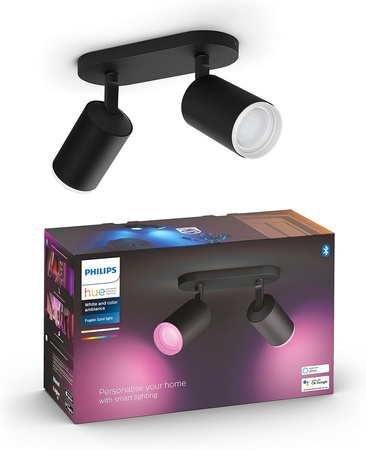 Philips HUE Weiß und Farbe Ambiance Fugato Lampe 2x4.2W Bluetooth Zigbee