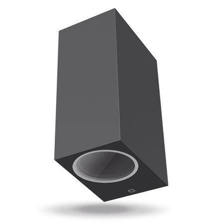 Garten-Wandleuchte Outdoor LED-Fassadenleuchte 2x GU10 IP54 Grau ARON Videx