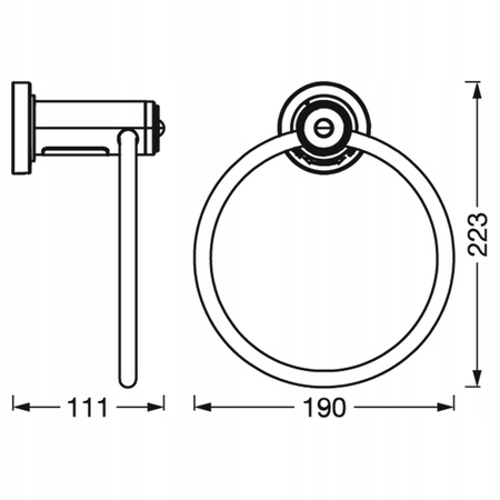 LED-Handtuchhaken-Hakenhalter mit LEDVANCE-Bewegungssensor