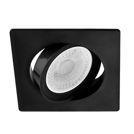 Einbaustrahler GU10, MR16 Einbauspot HALOGEN Quadrat beweglich Schwarz VENTUS LUMILED