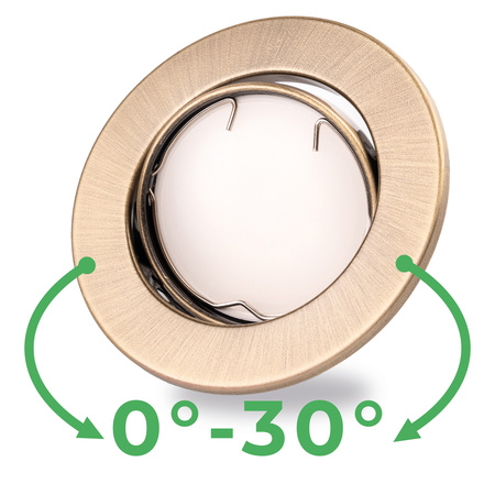 Einbaustrahler GU10, MR16 Einbauspot HALOGEN Runde beweglich Antik Blech AURELI LUMILED