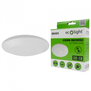 Bewegungs- und Dämmerungssensor PIR Aufbaumontage Deckenmontage Weiß 3m 360° CO Ecolight