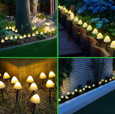 2x Solar-LED-Lampe, Solar Gartenleuchten IP65 3000K CARI LUMILED