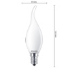 LED-Flammenlampe E14 BA35 2,2W = 25W 250lm 2700K warmes Filament milchig PHILIPS