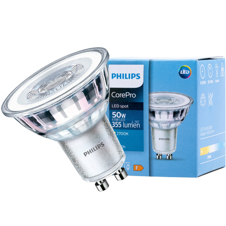 GU10 LED Leuchtmittel 4,6W = 50W 355m 2700K Warm 36° PHILIPS
