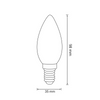 LED Leuchtmittel E14 B35 2W = 23W 230lm 3000K Warm 360° GOLDLUX (Polux)