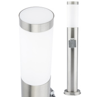 Außengartenlampe E27 SILVER POST 65cm mit 230V-Fassung