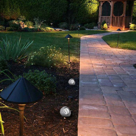 Solar LED Garten Stein 6500K Außen Dämmerungssensor