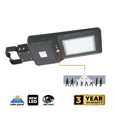 Solar-LED Fluterlampe 40 W 4000 K Neutral 4800 lm IP65 Kobi-Bewegungssensor + Fernbedienung