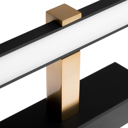 VENUS Spiegelleuchte LED Badezimmer Wandleuchte 18W 1100lm Schwarz und Gold 90cm