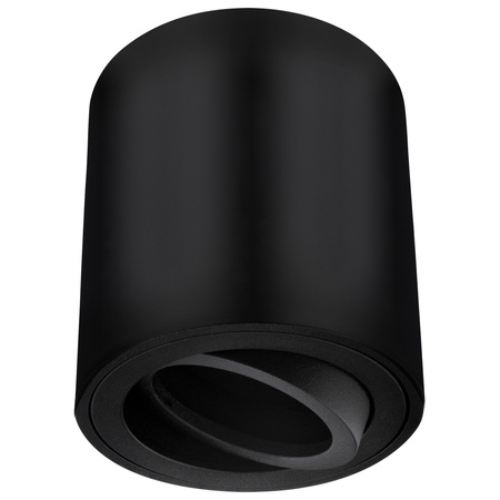 Halogen-Aufbauleuchte GU10, Aufbauspot 84mm beweglich Runde Tube Schwarz AMAT-M LUMILED