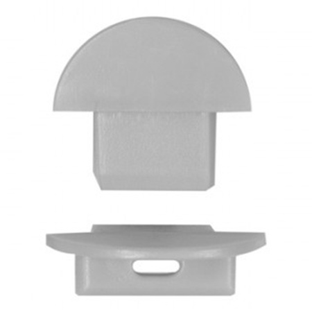 Aluminiumprofil für LED-Streifen eloxiert Einbau 1m mit mattiertem Lampenschirm und Ecolight-Endkappen