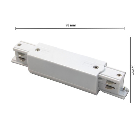 Gerader Verbinder für Dreiphasen-Sammelschienen weiß
