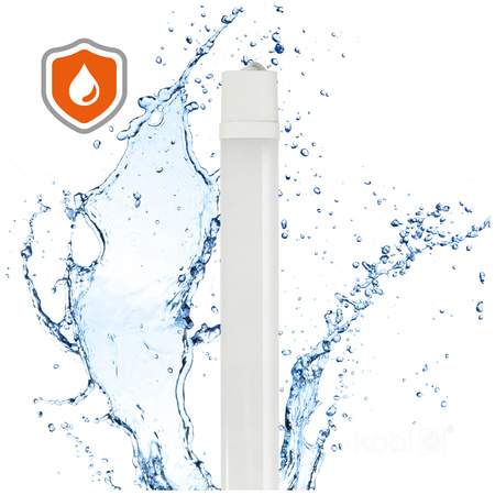 LED hermetische Leuchte 48W 5760lm 4000K Neutral IP65 IK06 Weiß Cortez Kobi