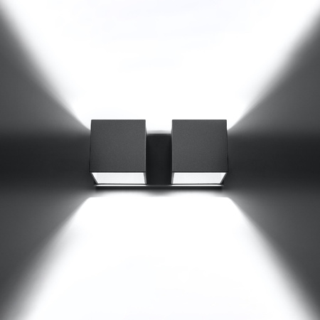 LED QUAD Wandleuchte 2xG9Wandleuchte Top Down Grau SOLLUX