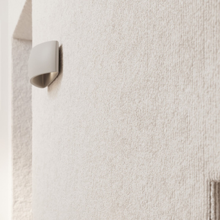 LED-Wandleuchte PONTIUS G9Wandleuchte halbrund Keramik Grau SOLLUX