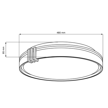 LED Plafond Deckenleuchte 72W 8000lm CCT 120° Weiß Grau IP44 Pilot Dimmbar Arletta Sanico Goldlux