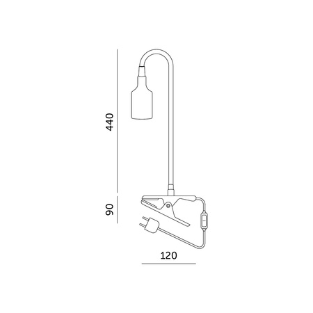 LED-Clip-on-Schreibtischlampe Weiß PLANTS CLIP Kobi