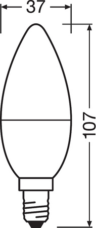LED-Lampe E14 B35 5,5W = 40W 470lm RGBW OSRAM Star PILOT Dimmbar
