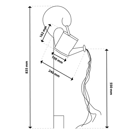 LED Solar-Gartenleuchte ROSA Kupfer IP44 3000K LUMILED