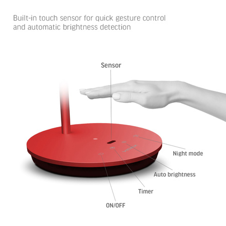 VIDEX LED-Schreibtischlampe dimmbar 20W 4100K Rot