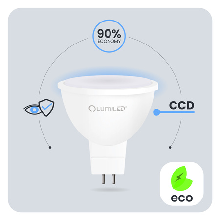 LED Lampen GU5.3, Glühbirne MR16 8W = 80W 720lm 120° 4000K neutral LUMILED