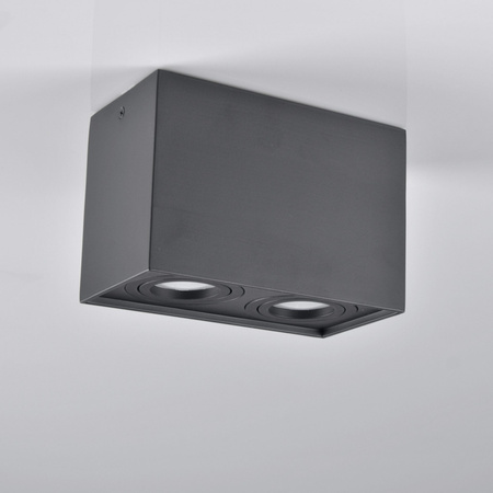 Deckenanbauleuchte Hadar Q2 2xGU10 beweglich rechteckig schwarz