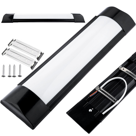 LED Panel Anbauleuchte Beam Black 30cm 8W 4500K Neutrale Farbe