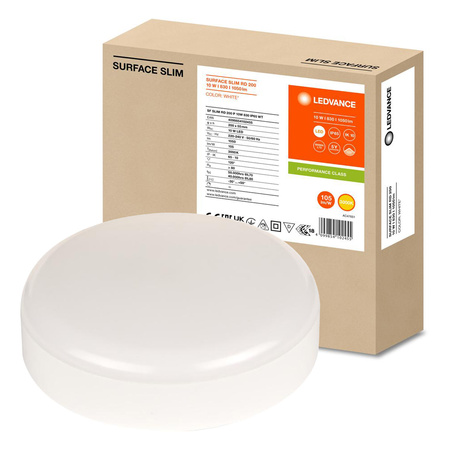Plafond LED-Deckenleuchte 10W 1050lm 3000K Warm Surface montiert Weiß 20cm Oberfläche Ledvance