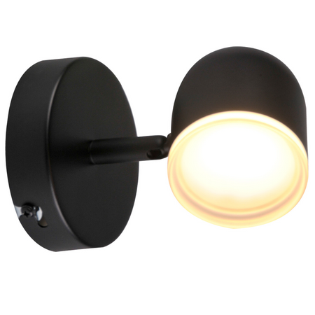 Verstellbare Wandleuchte 4,2W LED RAWI 1 schwarz 3000K GOLDLUX (Polux)