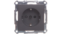 Merten Systemm Einzelsteckdose Schuko 16A IP20 mit Shutter anthrazit MTN2400-0414